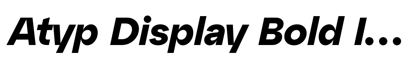 Atyp Display Bold Italic